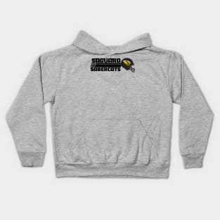 Saguaro Sabercats (Rush Primary - Black) Kids Hoodie